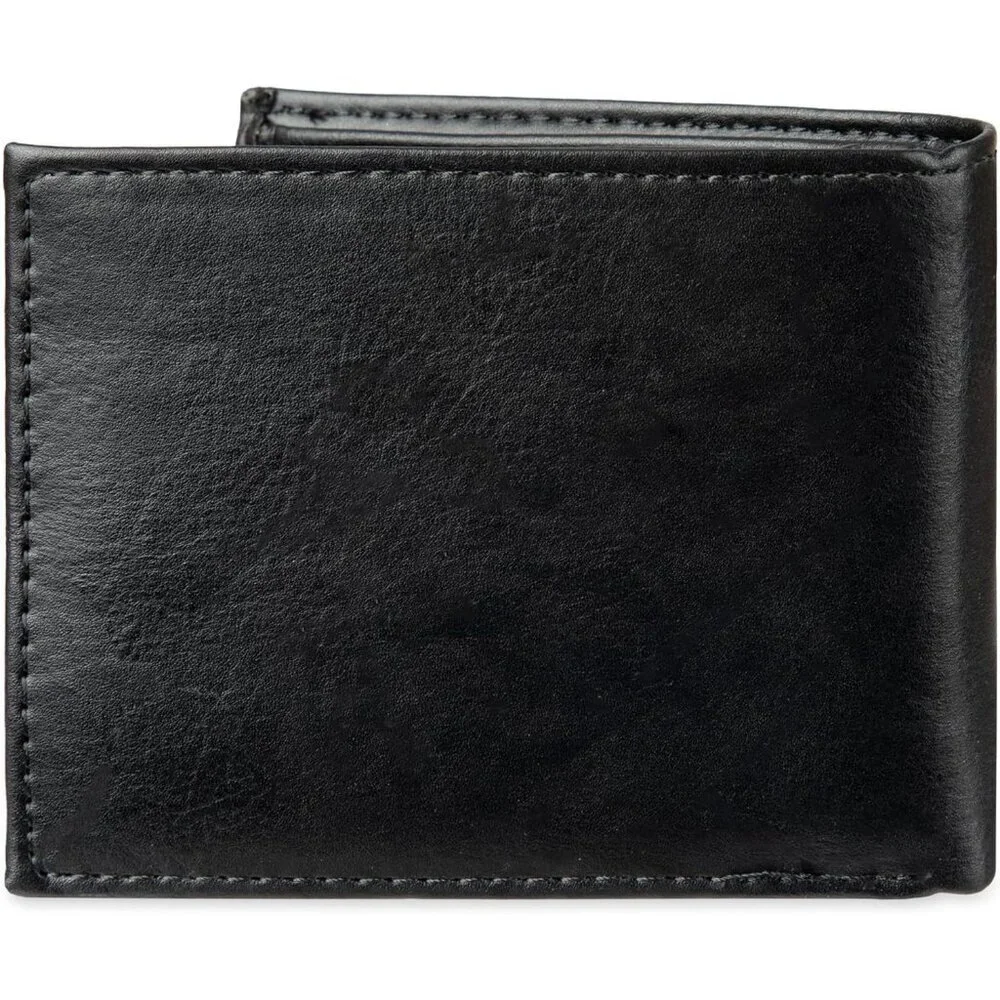 Men's Capacity Bifold Slip Pockets Black Style Multiple Card Wallet Designed